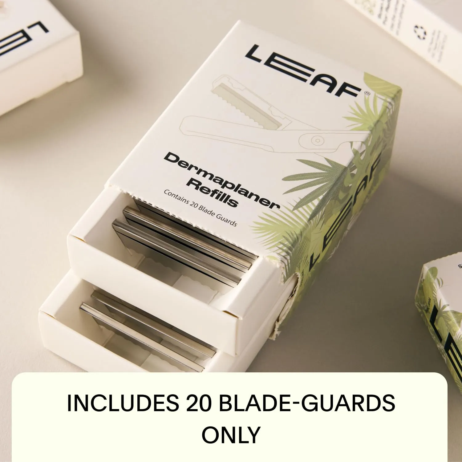 Leaf Shave | Leaf Dermaplaner Blade-Guard Refills - 20-Count Replacement Blade-Guards