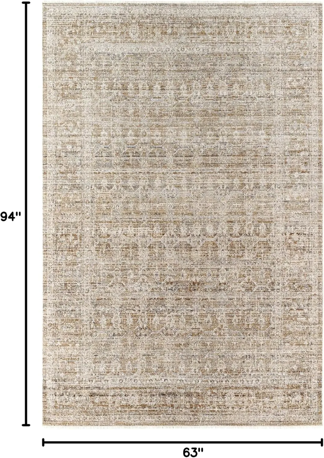 Livabliss x Becki Owens Margaret Washable Outdoor Area Rug, 5'3" x 7'10", Vintage Brown