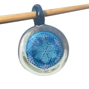 Livin_Glass - Geometric Dot Implosion Pendant