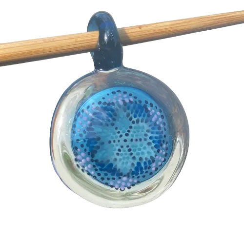 Livin_Glass - Geometric Dot Implosion Pendant