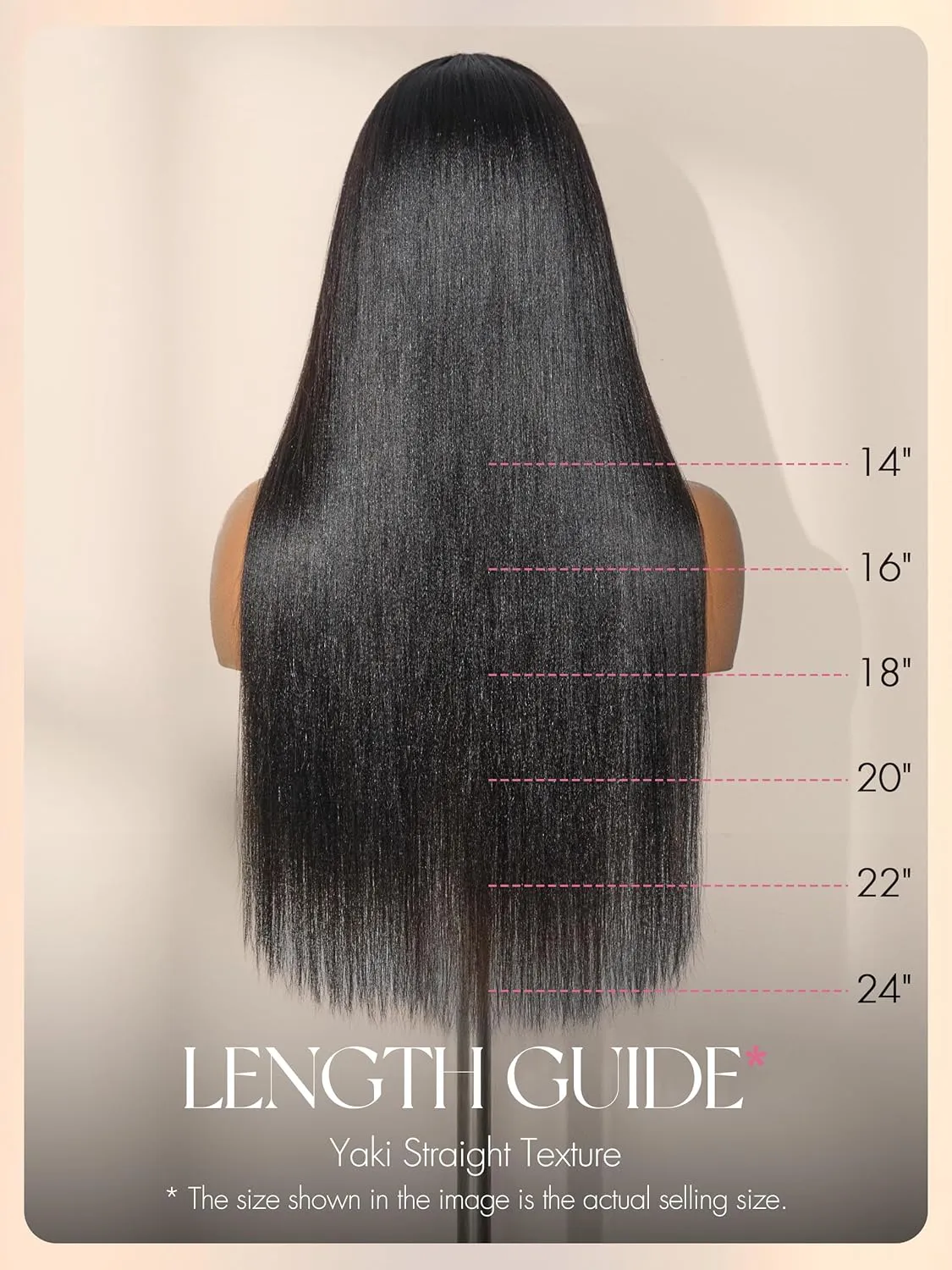LUVME HAIR V Part Wig Human Hair Drawstring Yaki Straight Half Wig 18 inch U Part 100% Real Human Hair Glueless None Lace Wigs Virgin Hair Machine Made 200 Density Natural Color