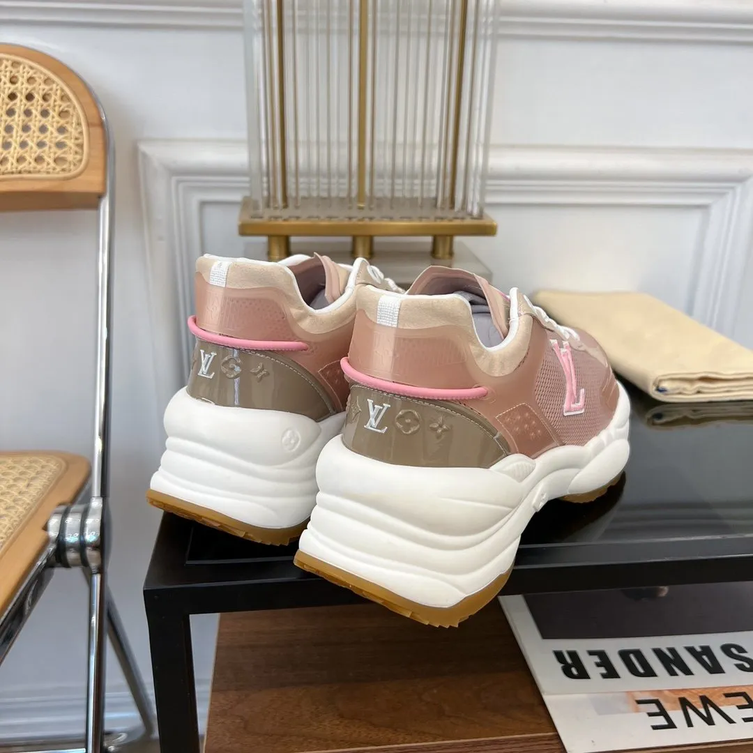 LV RUN 55 SNEAKER PINK BROWN