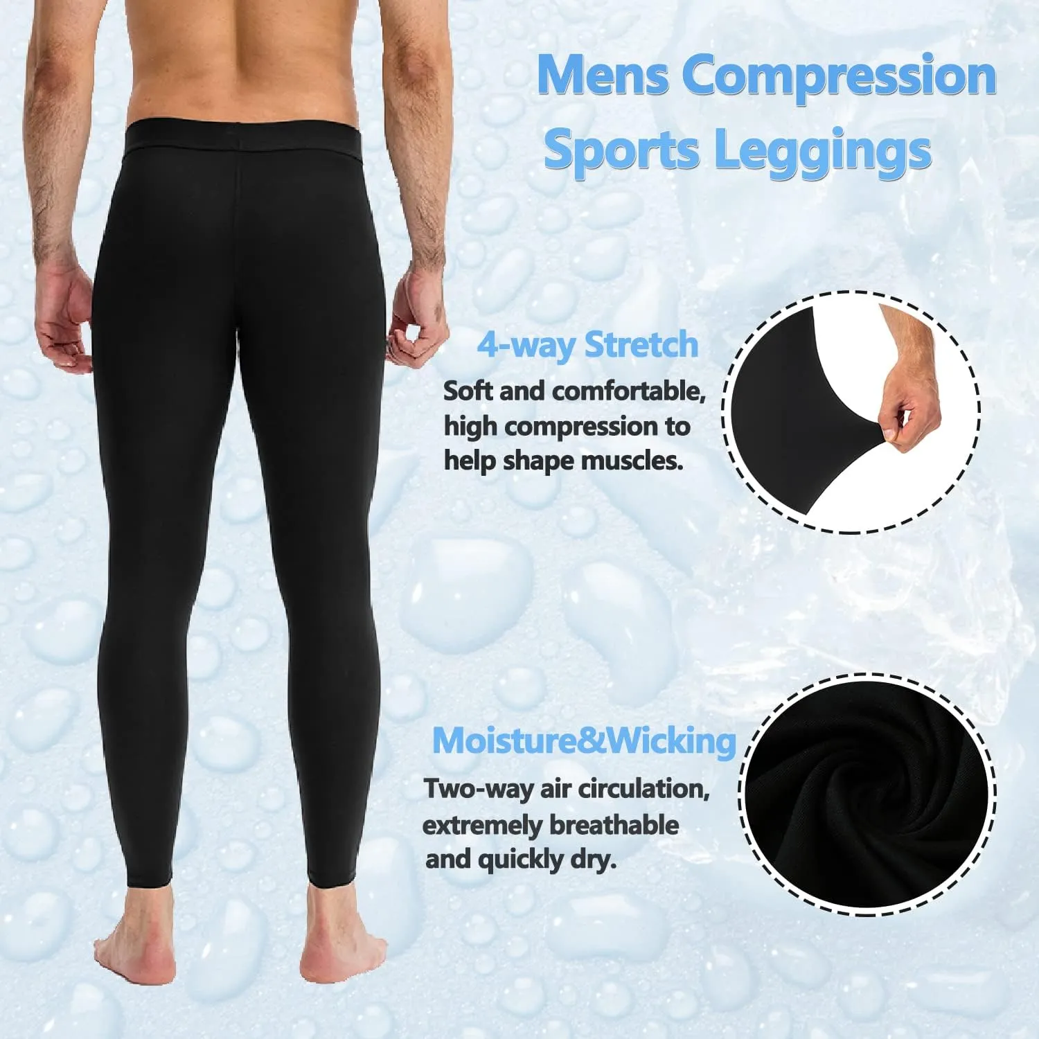 Men's Compression Pants Cool Dry Athletic Workout Leggings Sports Running Active Tights Base Layer
