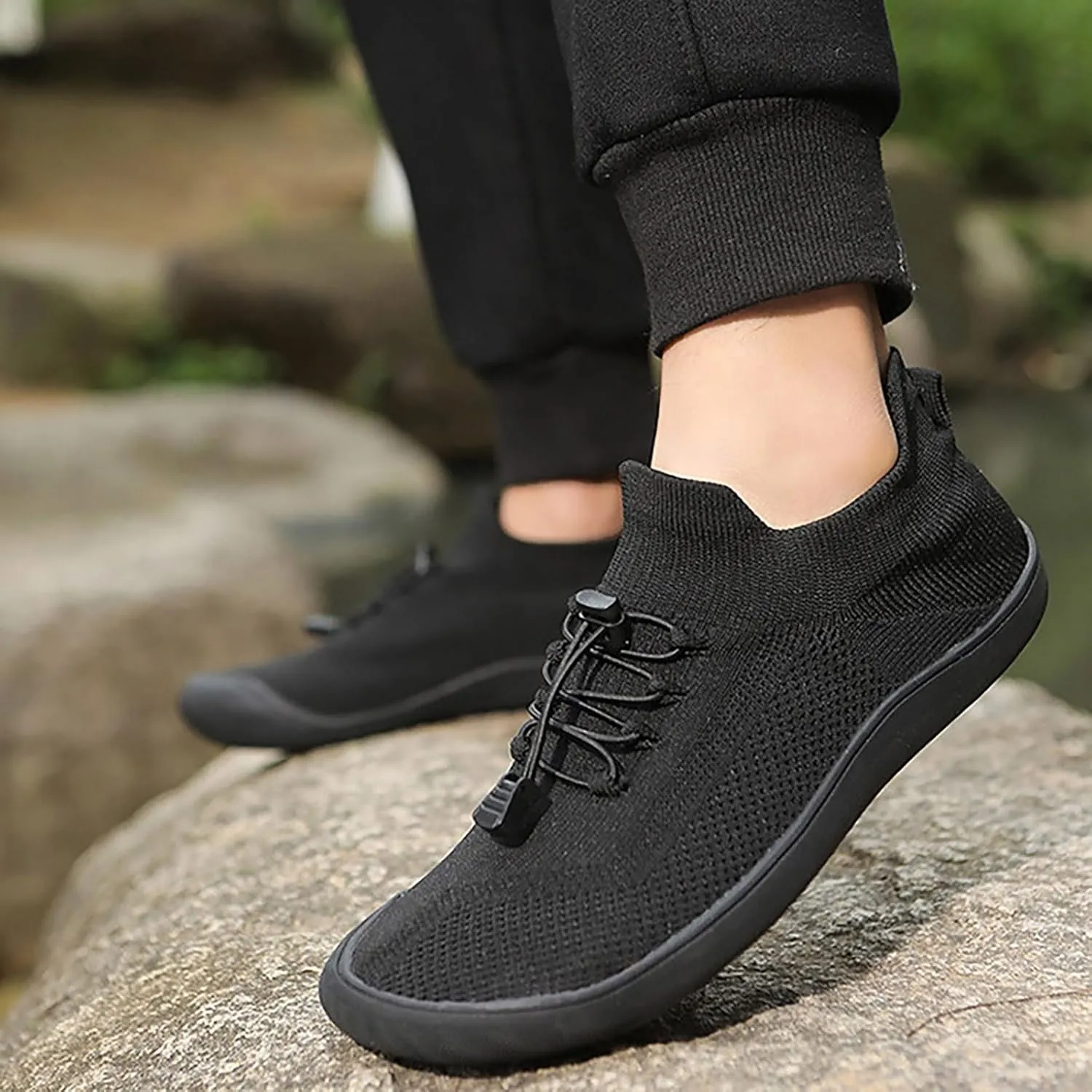 Mens Dress Shoes Casual Oxfords Shoes Knit Lightweight Tennis Shoes Womens Comfort Casual Work Shoes White Platform Sneakers Steel Toe Tennis Shoe Cross Trainer Shoe