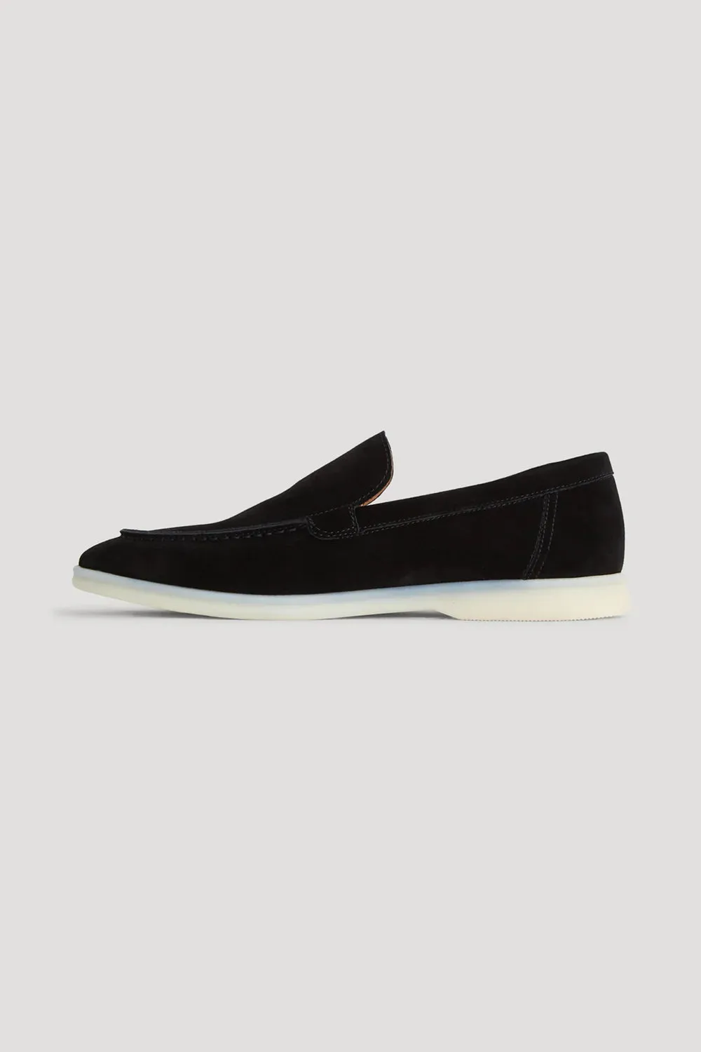 Mens Suede Black Loafers