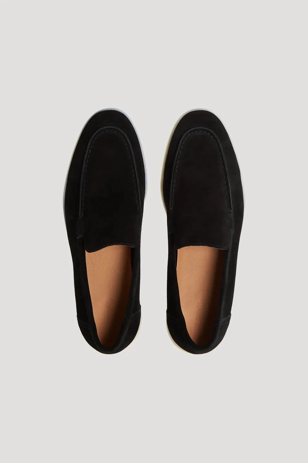 Mens Suede Black Loafers