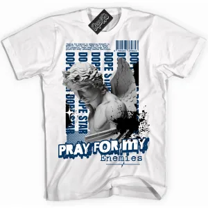 Midnight Navy 1s Sneaker Shirt Pray Enemies Graphic