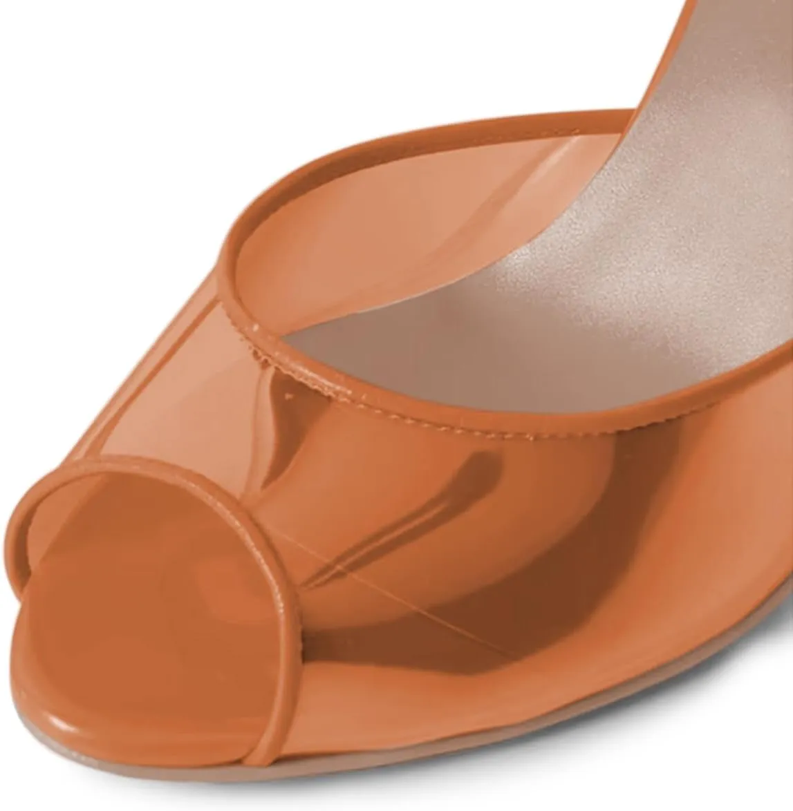 Milooey shoes Womens Open Peep Toe Mules High Chunky Heels Sexy Slip On Walking Sandals Summer Party Dress Slide Shoes Size 4-16 US