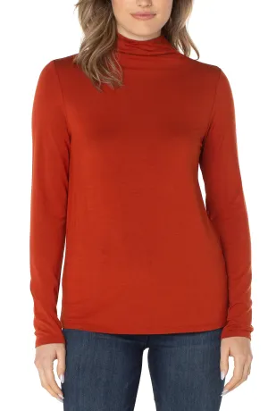 Mock Neck Long Sleeve Top