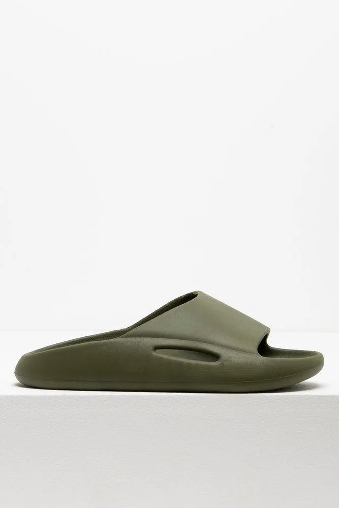 Moulded Slide Olive Green