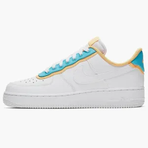 Nike Air Force 1 Low Se White Light Blue Fury Topaz Gold (women's)