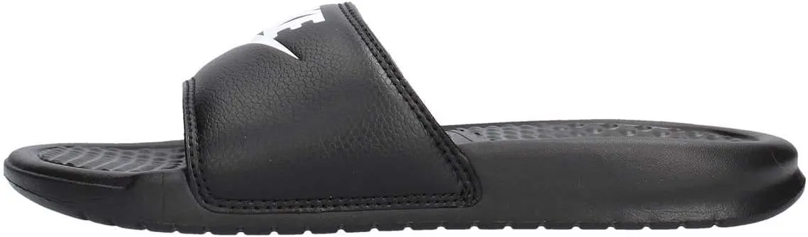 Nike Mens Benassi JDI Slip On Open Toe Flip, Black/White Noir/Blanc, Size 12.0