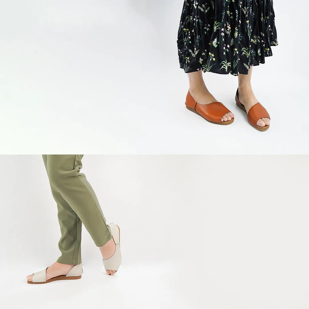 No.3702 Open Toe Flat Shoes