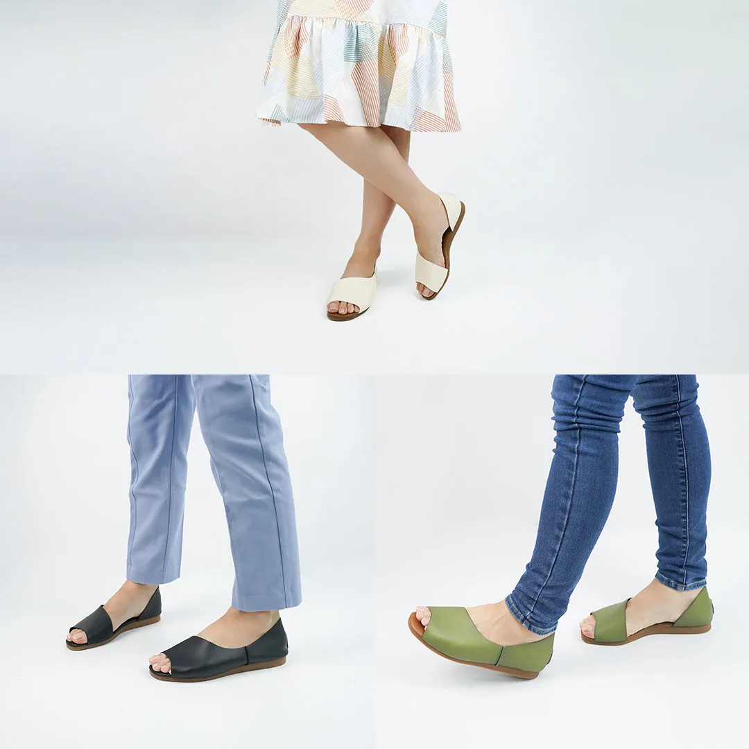 No.3702 Open Toe Flat Shoes