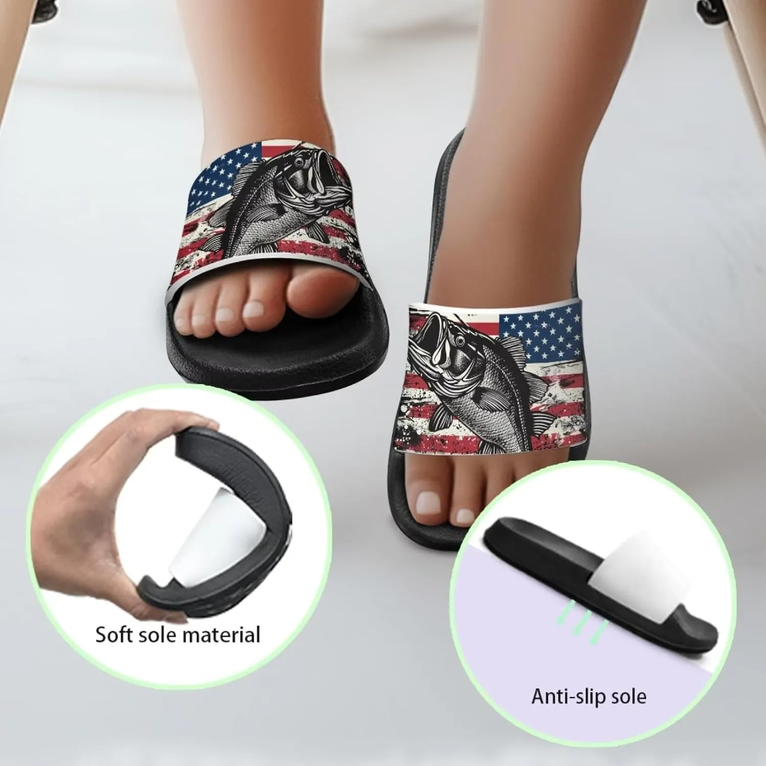 Ocean Animals Slide Sandals for Boys Girsl Cartoon Kids Slides Open Toe Design