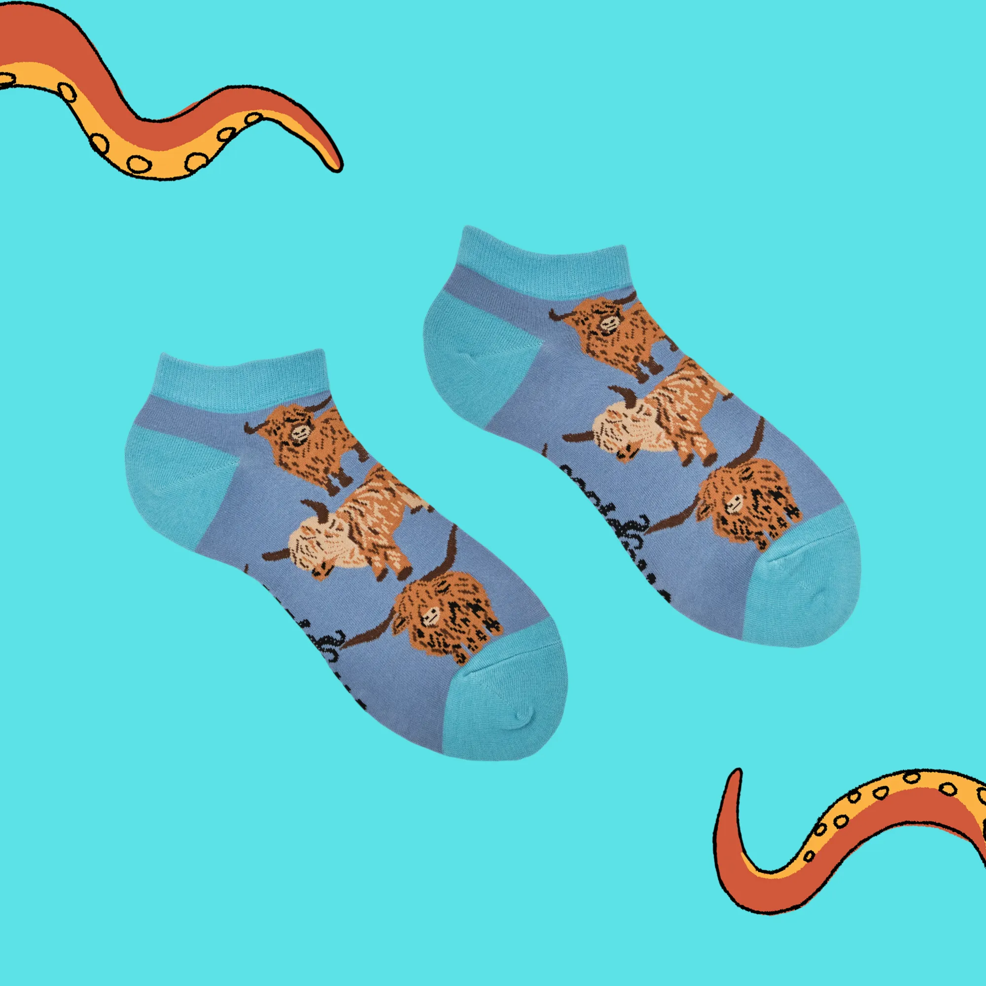 Och Aye the Moo! Trainer Socks