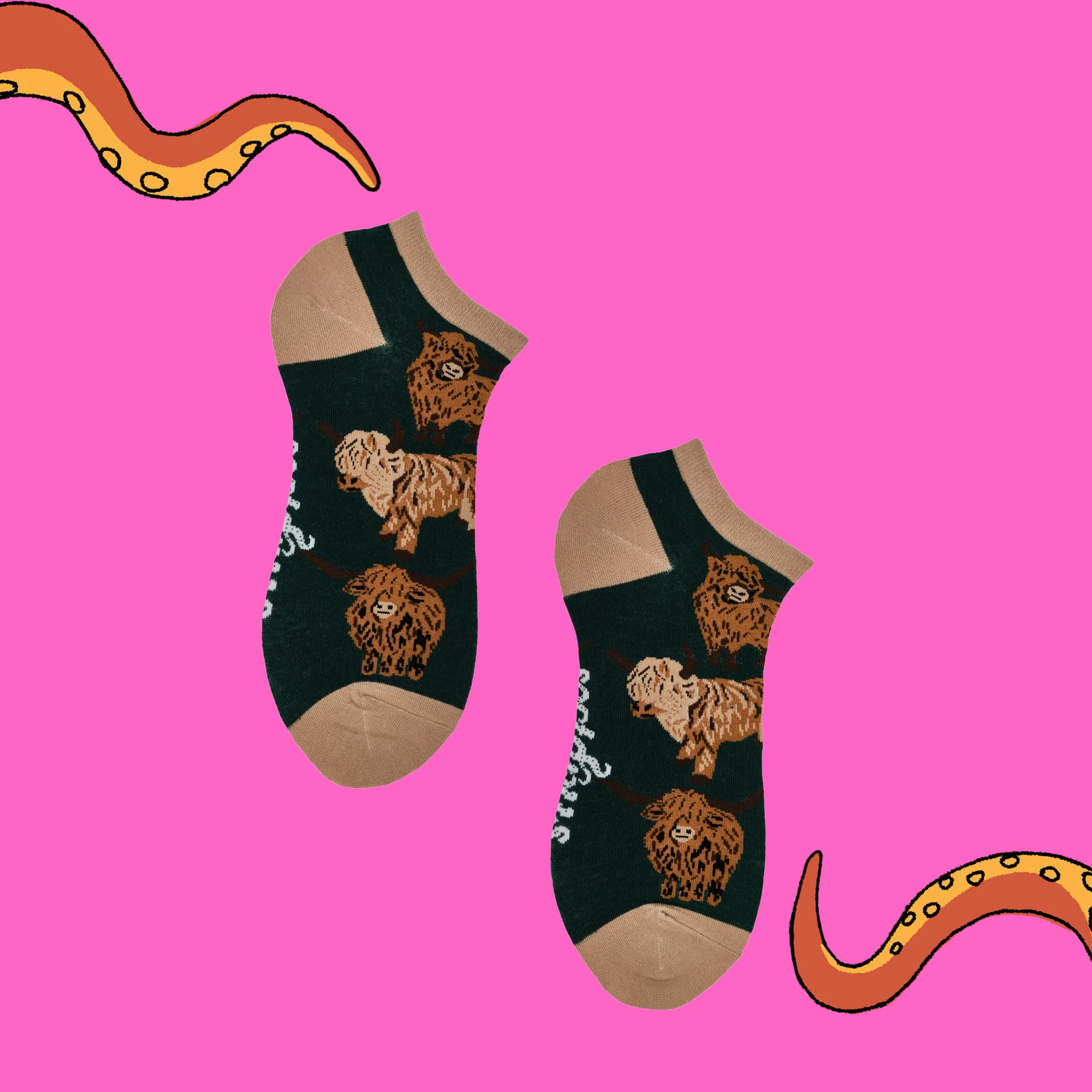 Och Aye the Moo! Trainer Socks