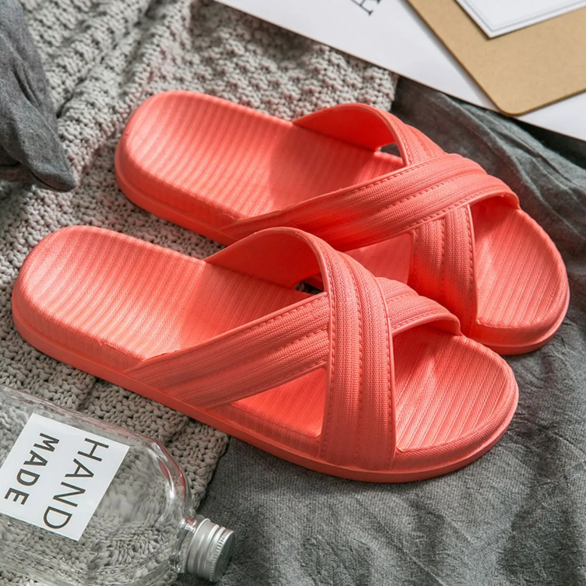 Open Toe Platform Slippers