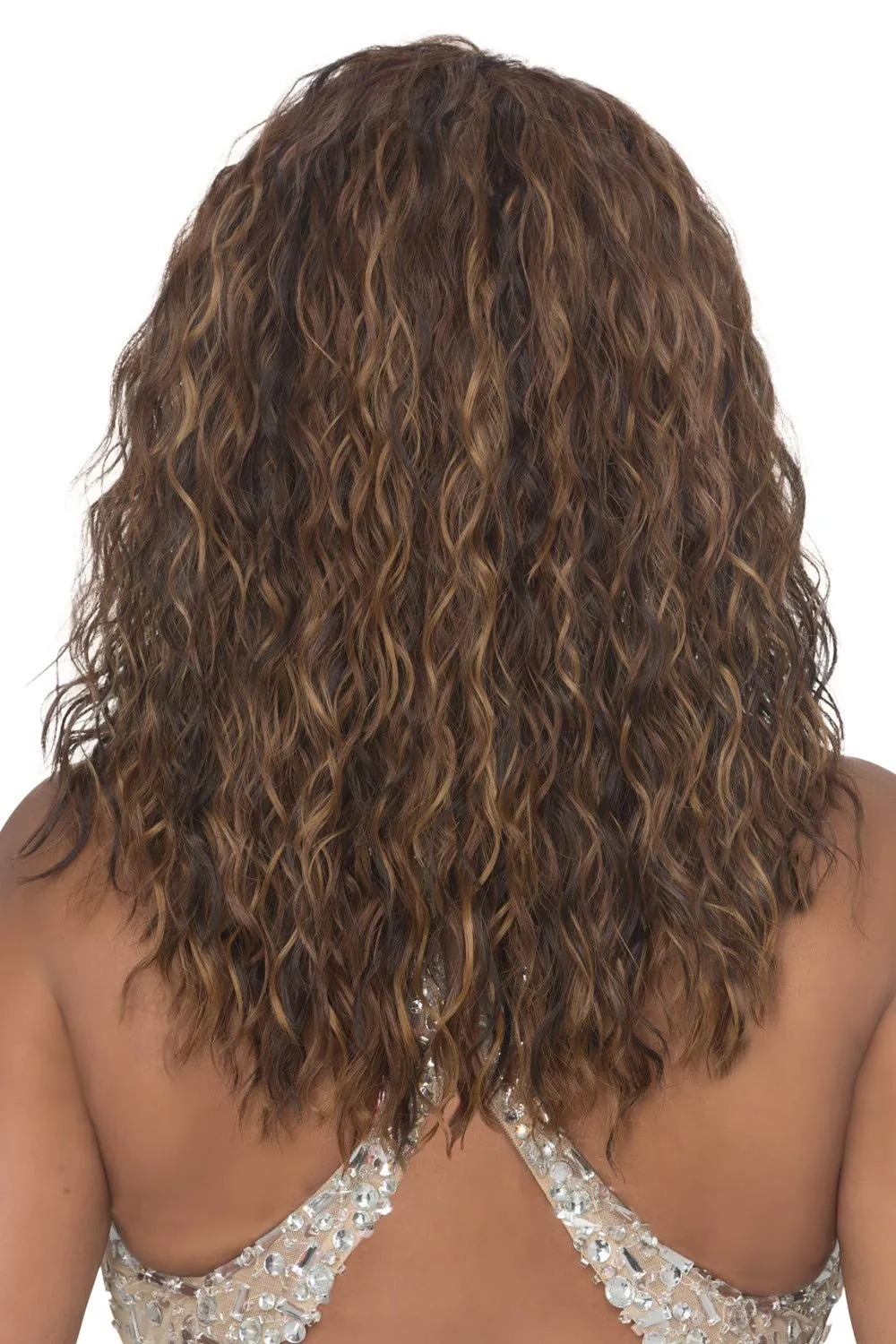 Orlando-V Wig Color 132 - Vivica Fox Wigs 19" Hand Stitched Twice-Deep Lace Front Heat Friendly Loose Water Wave African American Black Womens