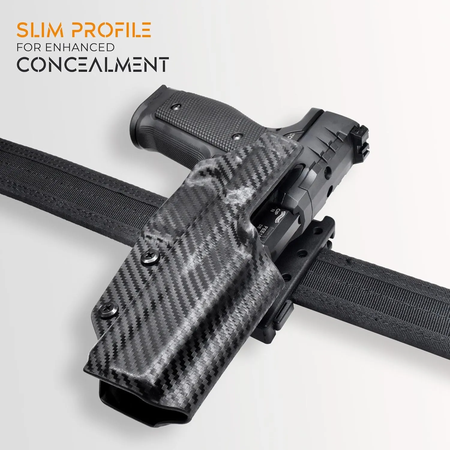 OWB Classic Clip-On Holster Fits Shadow Systems DR920L Elite Outside The Waistband Carry Gun Holster Kydex American Made Durable Lightweight Carry Gear