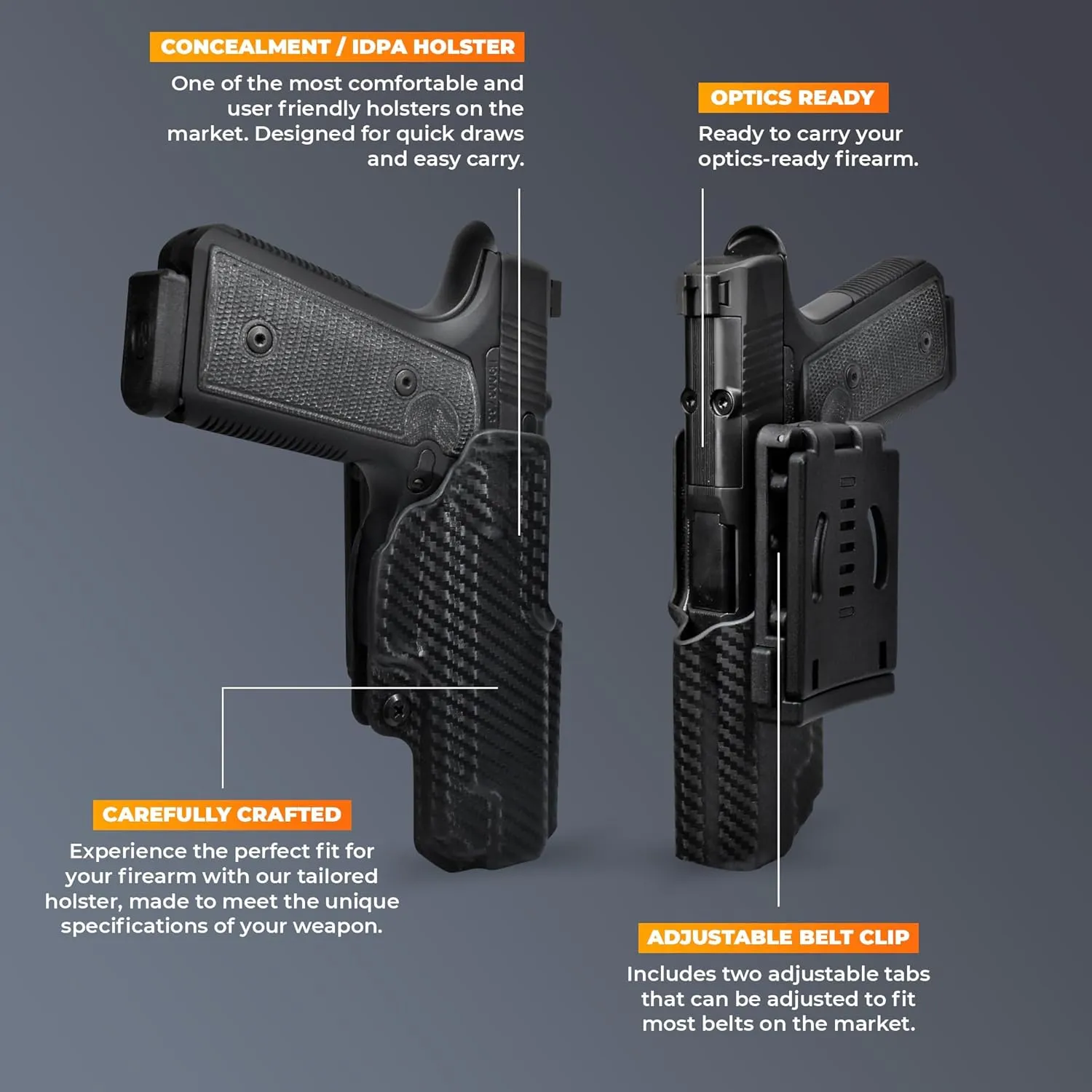 OWB Concealment IDPA - Outside The Waistband Holster - fits Shadow Systems DR920L Elite