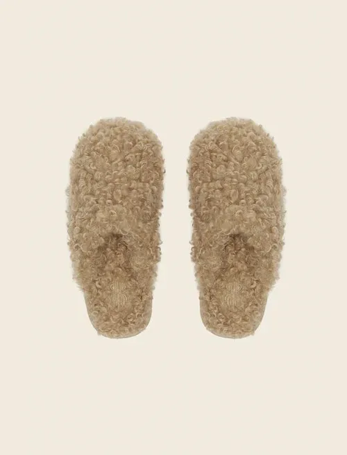 Papinelle Sleepwear-Soft Teddy Mule Brown