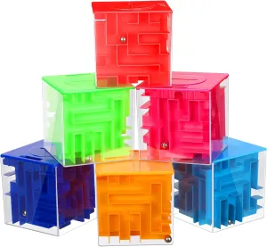Patelai 6 Pack Money Maze Puzzle Boxes, Christmas Money Maze Puzzles for Cash Gift Funny Money Holder Maze Puzzle Gift Box for Adults Xmas Birthday