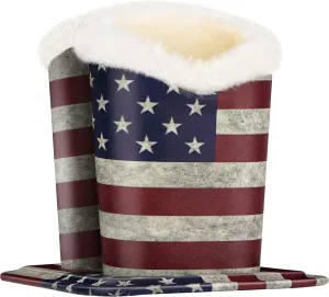 Plush Fluffy Lined Double Eyeglasses Holder Stand Protective Glasses Holder Case Rests Securely on Desk or Nightstand