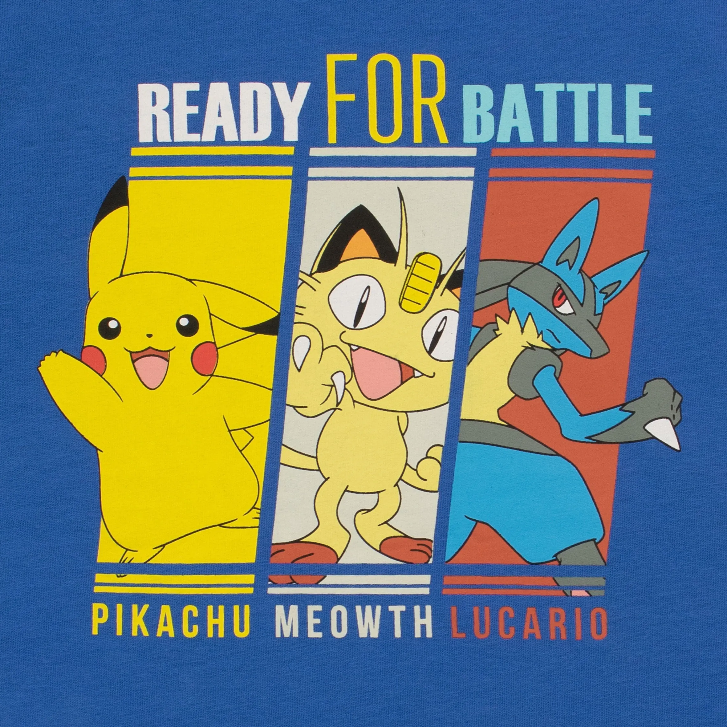 Pokemon T-Shirt - Pikachu, Meowth and Lucario