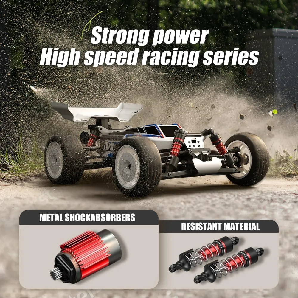Rc Cars 1:16 All Terrain RC Car for Adults, 4WD Off-Road RC Truck High Speed Fast 50  KPH, 4x4 Waterproof RC Truck for Snow,Sand & Mud - Red/3 Battery