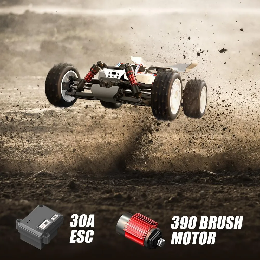 Rc Cars 1:16 All Terrain RC Car for Adults, 4WD Off-Road RC Truck High Speed Fast 50  KPH, 4x4 Waterproof RC Truck for Snow,Sand & Mud - Red/3 Battery