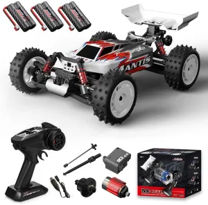 Rc Cars 1:16 All Terrain RC Car for Adults, 4WD Off-Road RC Truck High Speed Fast 50  KPH, 4x4 Waterproof RC Truck for Snow,Sand & Mud - Red/3 Battery