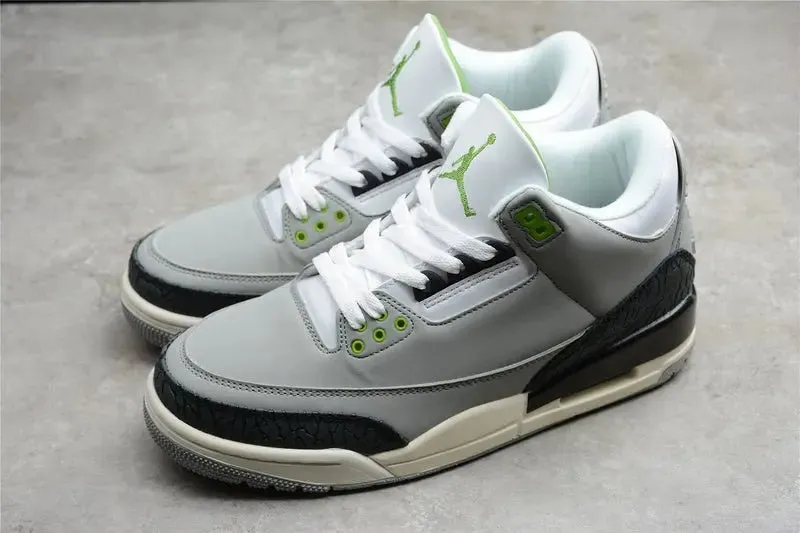 RETRO AIR LIGHT GREY/CHLOROPHYLL/BLACK-WHITE-SAIL SMOKE Advanced technology 3 CHLOROPHYLL Premium-grade JORDAN