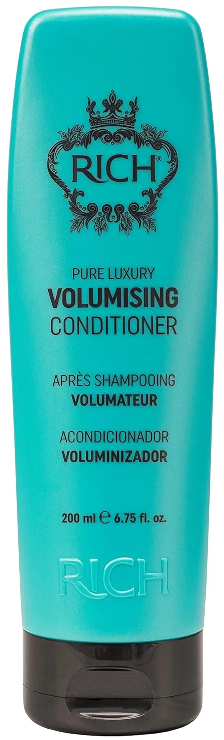 RICH Pure Luxury Volumizing Conditioner with Coconut Oil - Hair Thickening & Volume Conditioner for Fine & Flat Hair - Restores Softness & Shine, Fortifies & Strengthens Hair - 6.75 Oz