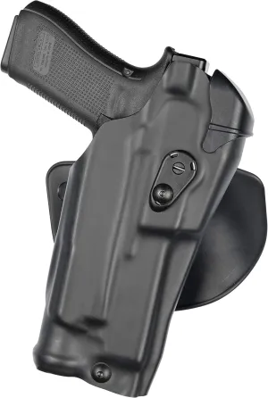 Safariland 6378RDS Automated Locking System Duty Holster, Red Dot Sight Compatible, STX Plain Black, Left Hand, Fits: Glock 19/23 Surefire X300U