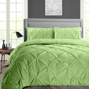Sage Emperor Comforter Set - 7 Piece Pinch Pleated Bed in a Bag - 600 Thread Count 100% Egyptian Cotton Bedding Set - (30 inch Deep Pocket Sheet Set and 500GSM Comforter)