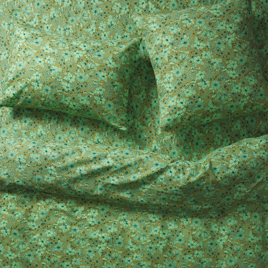 Sage X Clare Evette Cotton Quilt Cover | Olive King