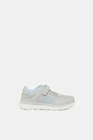 Senior Girls Grey Textured Trainer