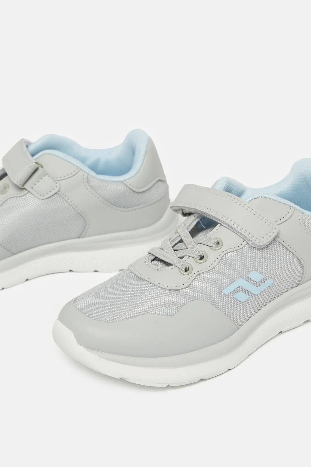 Senior Girls Grey Textured Trainer