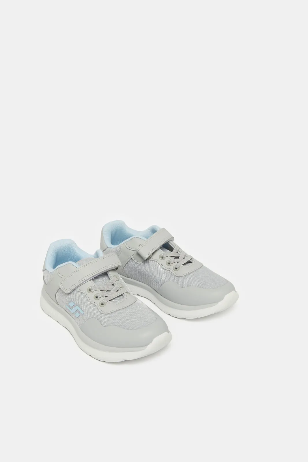 Senior Girls Grey Textured Trainer
