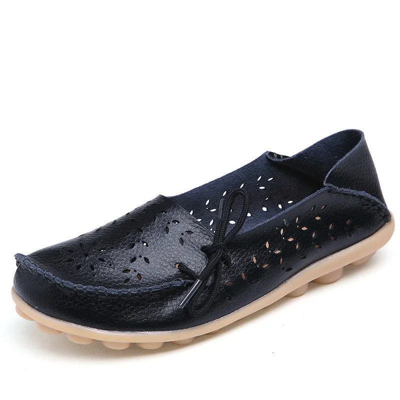 Shoes Woman Casual Out Women Flat Diverse options Fashion Nurse  Ballet Loafer Size Plus Toe Flexible Genuine Leather Rich selection Round Cut Summer 2017