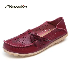 Shoes Woman Casual Out Women Flat Diverse options Fashion Nurse  Ballet Loafer Size Plus Toe Flexible Genuine Leather Rich selection Round Cut Summer 2017