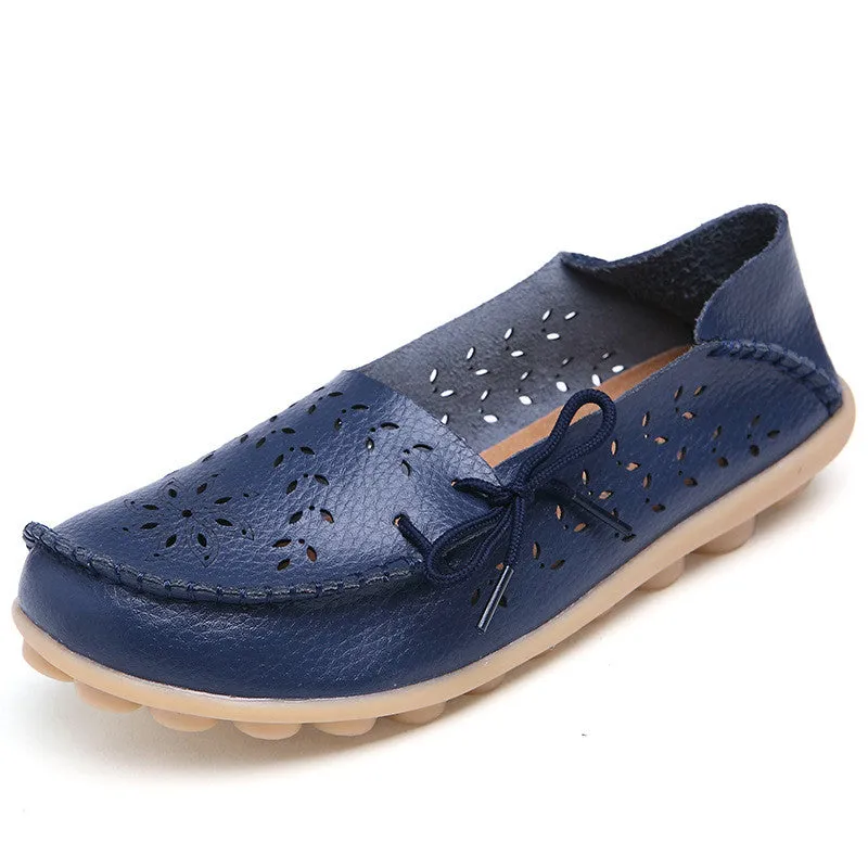 Shoes Woman Casual Out Women Flat Diverse options Fashion Nurse  Ballet Loafer Size Plus Toe Flexible Genuine Leather Rich selection Round Cut Summer 2017
