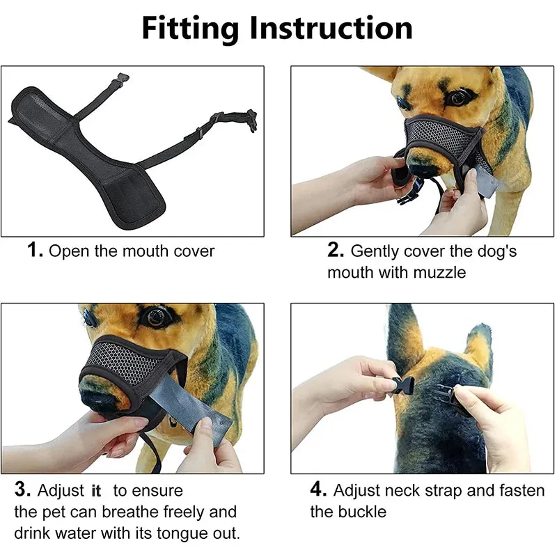 Soft Nylon Mesh Dog Muzzles