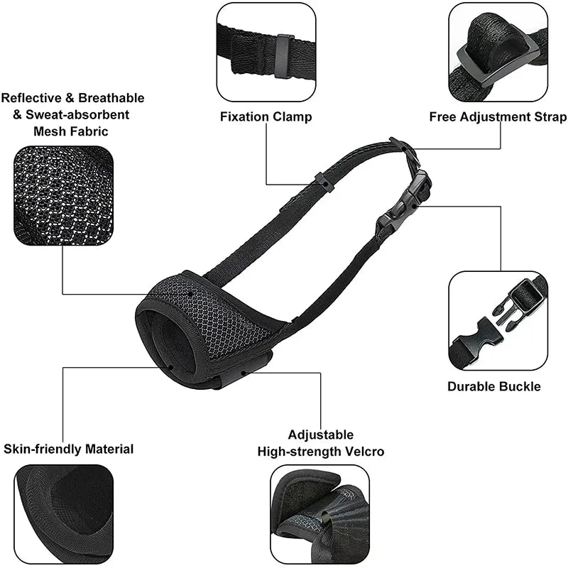 Soft Nylon Mesh Dog Muzzles