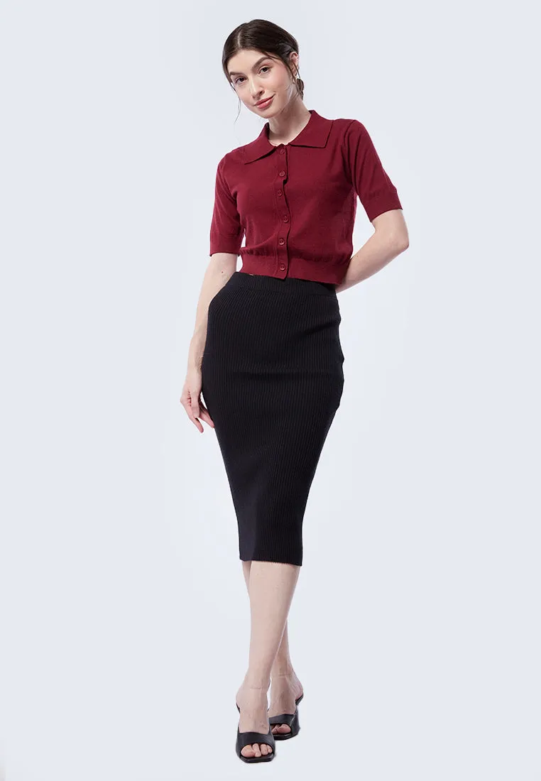 Soft Touch Polo Knit Top