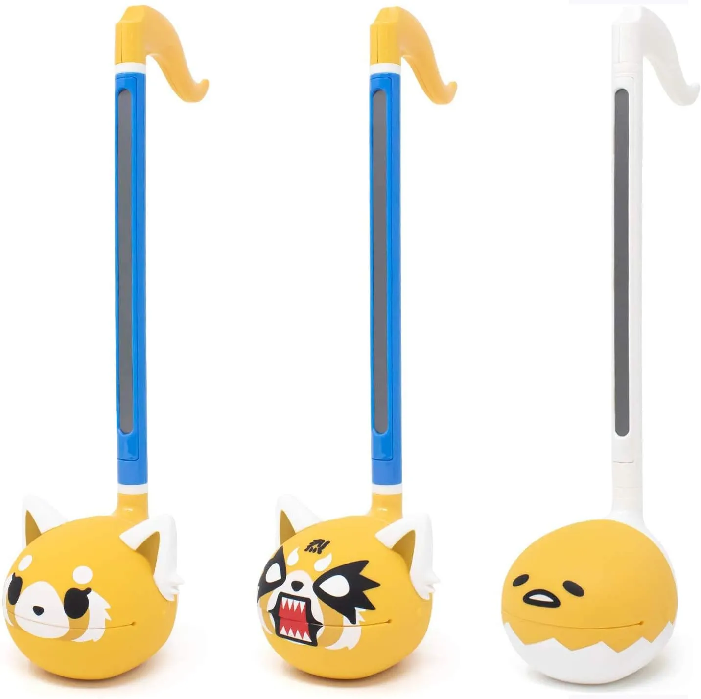 Special Edition Sanrio Otamatone (3 Pc. Set - Aggretsuko Sweet   Rage   Gudetama) - Electronic Musical Toy Instrument by Maywa Denki (Official Licensed) [Includes Song Sheet and English Instructions]