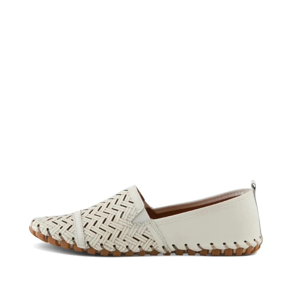 Spring Step Women's Kapri Slip On Flat (White)