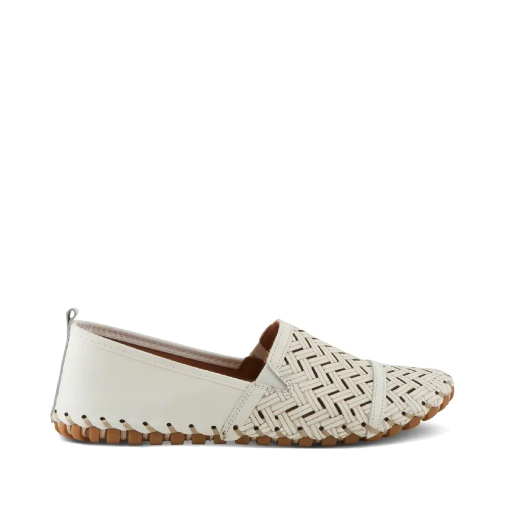 Spring Step Women's Kapri Slip On Flat (White)