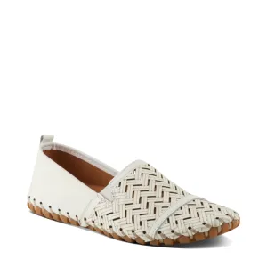 Spring Step Women's Kapri Slip On Flat (White)